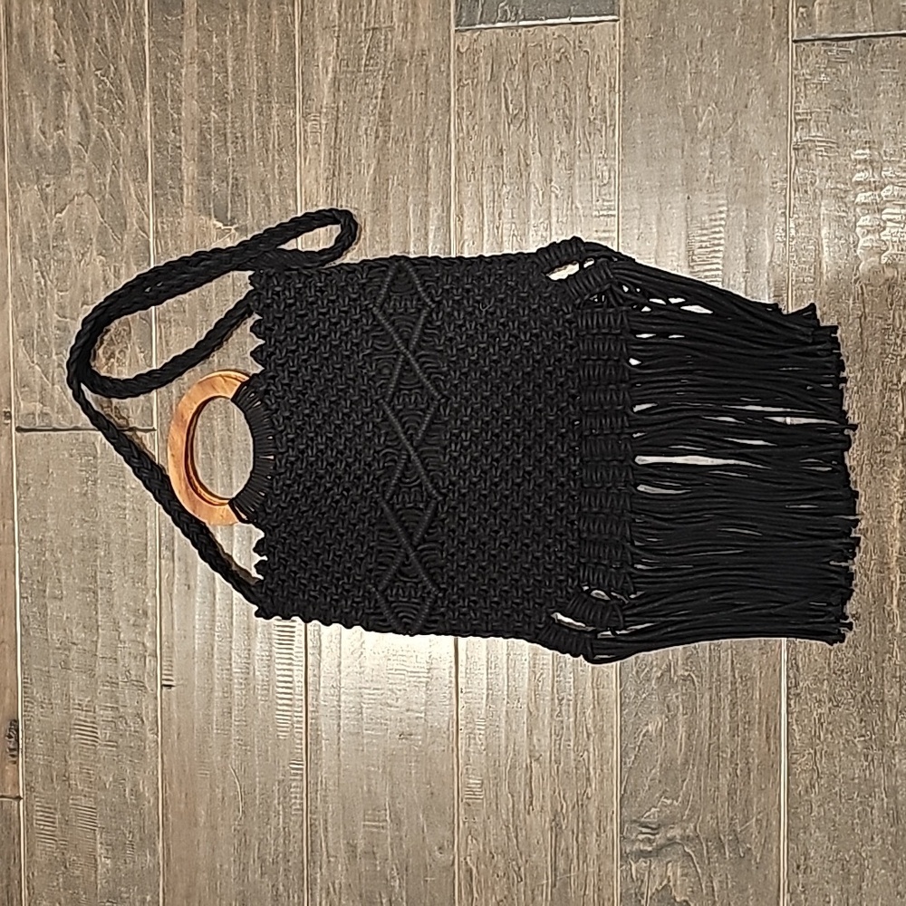 Danielle Nicole Runaway Black Crochet Crossbody B… - image 7